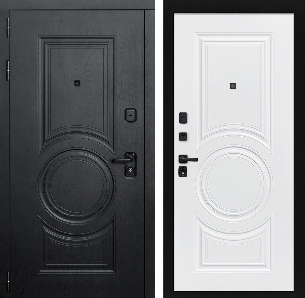 Изображение товара Входная дверь Labirintdoors Гранд П-23 левый 205x88см белый софт/альберо блэк