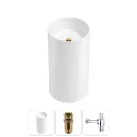 Изображение товара Раковина Wellsee chalice perfection 20212886R 45см цвет цвет набора золото