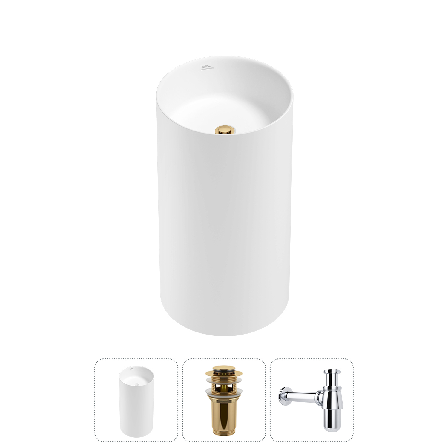 Изображение товара Раковина Wellsee Chalice Perfection 20212898R 45 см цвет золото