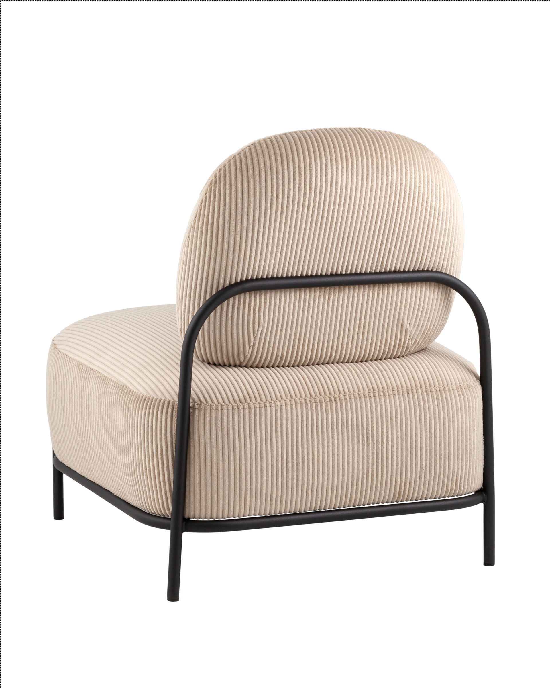 Изображение товара Кресло Stool group Стоун 71x78x68 см велюр бежевое современное комфортное