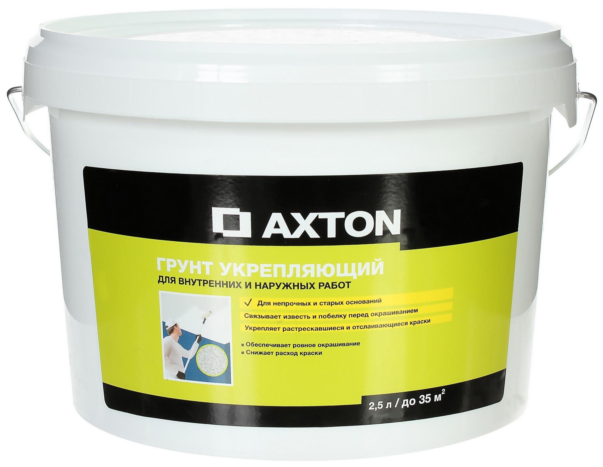 Изображение товара Грунтовка укрепляющая Axton 2.5 л Изображение товара Грунтовка укрепляющая Axton 2.5 л