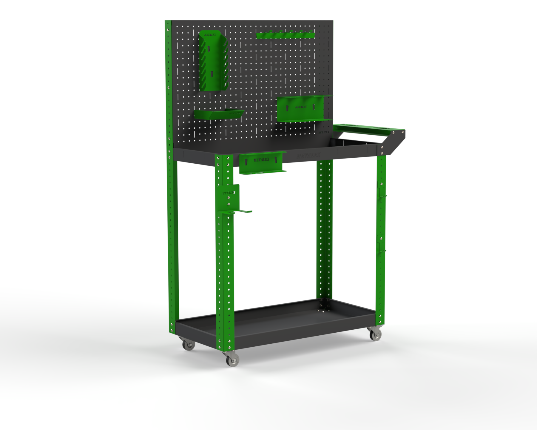 Изображение товара Тележка инструментальная Metalex 118229 Тип 4 регуль. высот и аксессуары