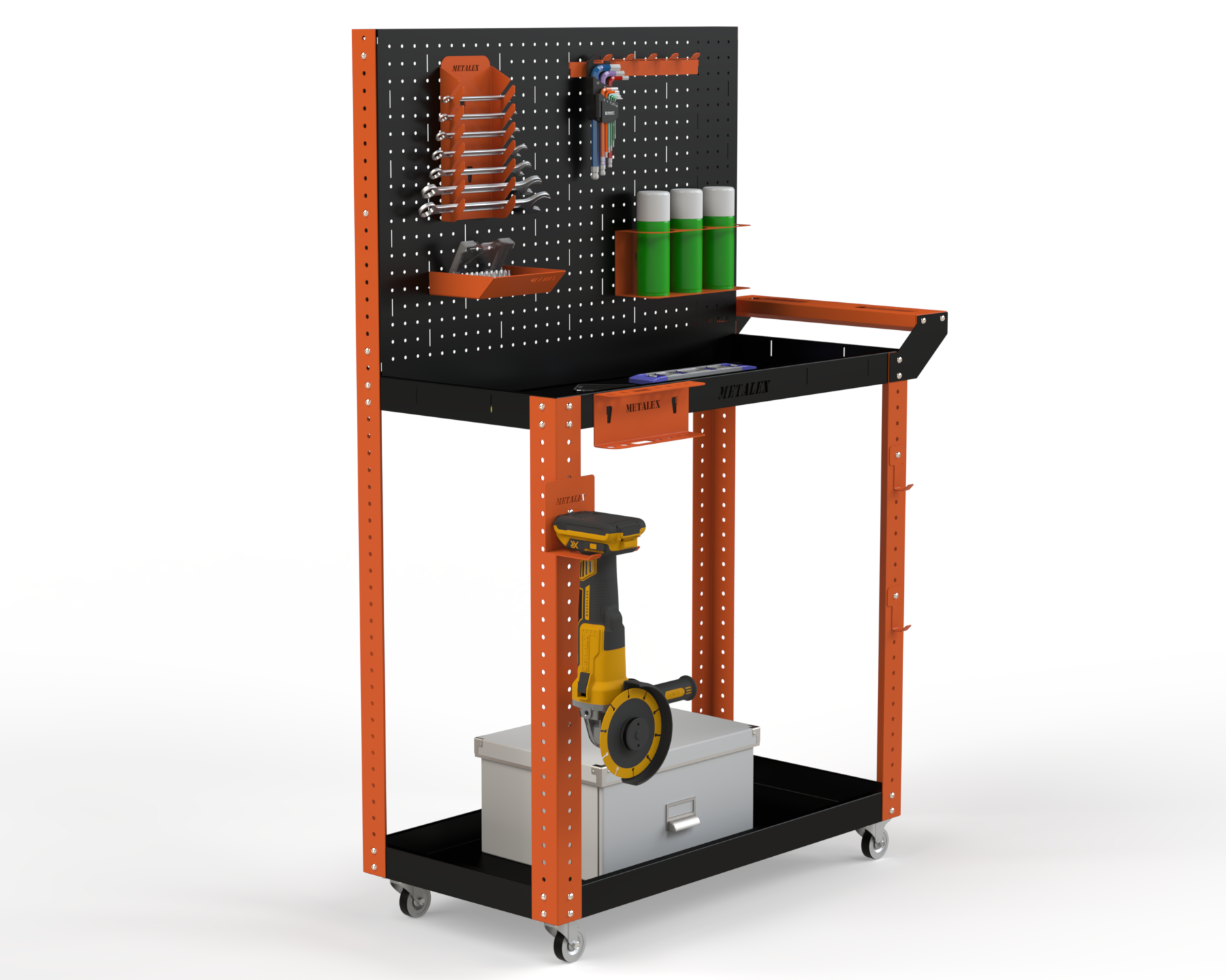 Изображение товара Тележка инструментальная Metalex 118238 Тип 4 800x450x700 мм 2 полки