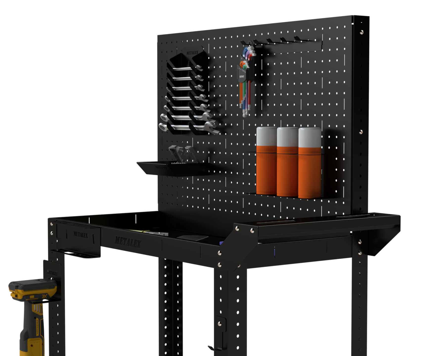 Изображение товара Тележка инструментальная Metalex 118250 - 2 полки с регулировкой