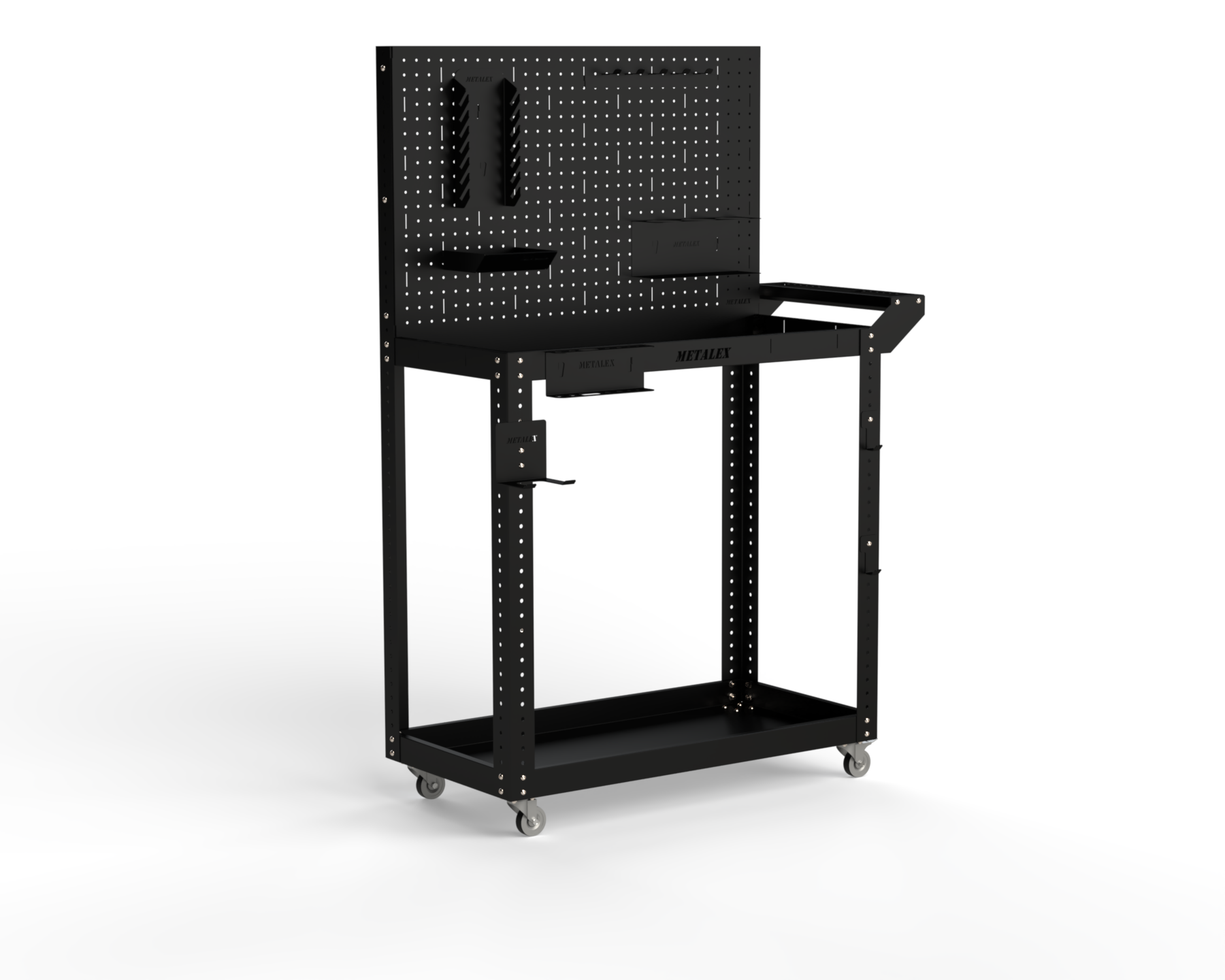 Изображение товара Тележка инструментальная Metalex Тип 4 с перфопанелью и 4 колесами