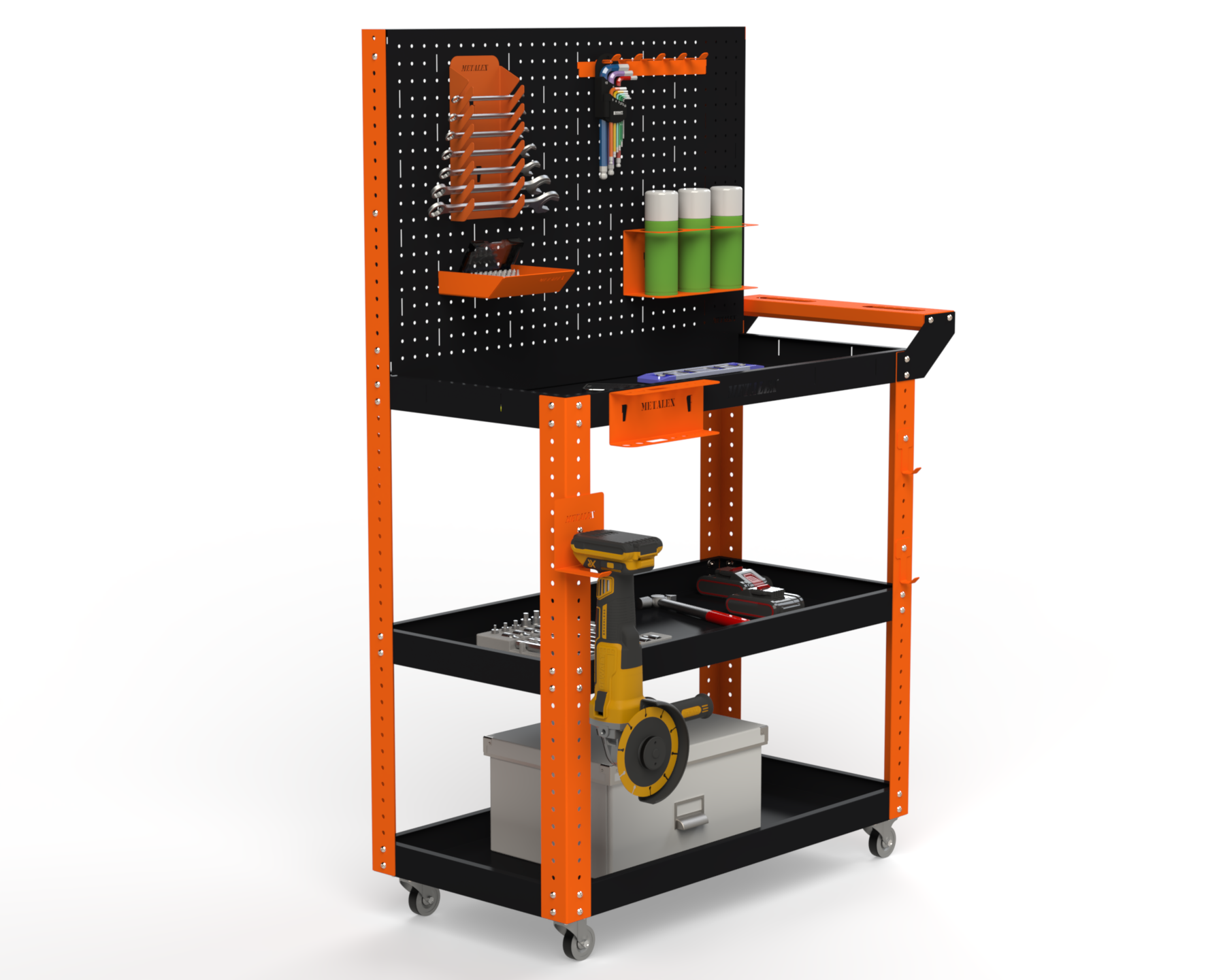 Изображение товара Тележка инструментальная Metalex 118277 800х450х800 мм с 3 полками