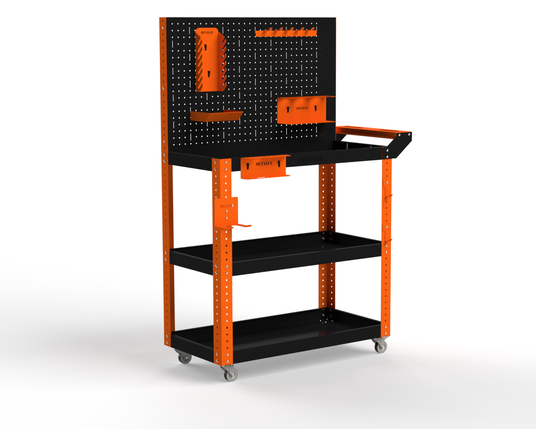 Изображение товара Тележка инструментальная Metalex 118278 с регулировкой высоты полок