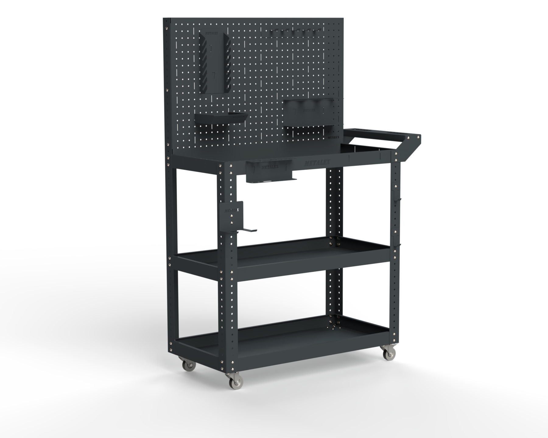 Изображение товара Многофункциональная инструментальная тележка Metalex Тип 4 80х45 см с аксессуарами