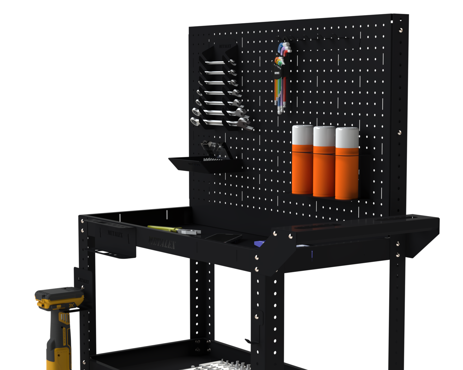 Изображение товара Тележка инструментальная Metalex 118303 Тип 4 800x400x900 мм 3 полки