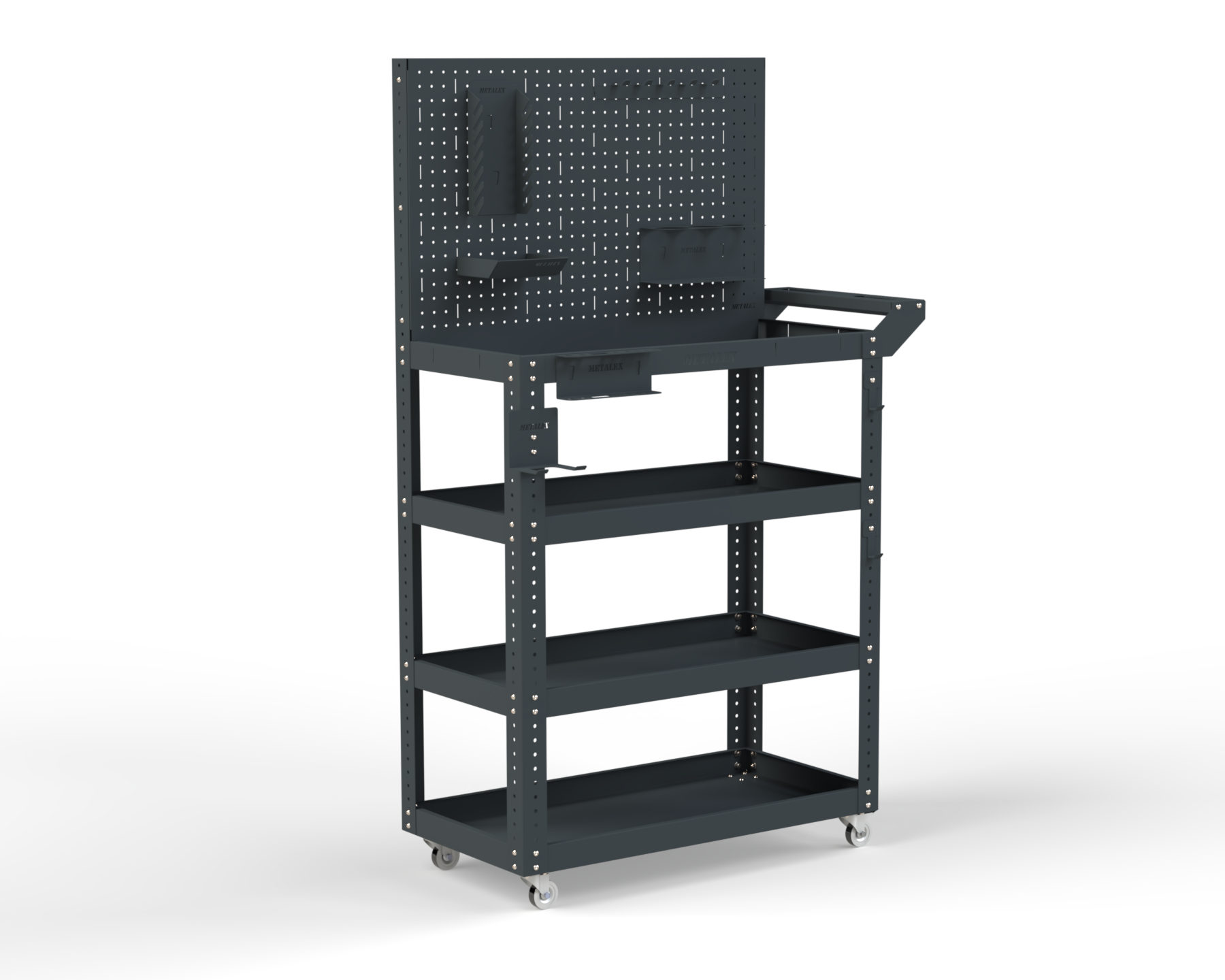 Изображение товара Тележка инструментальная Metalex 118329 Тип 4 95x45x80 см с аксессуарами