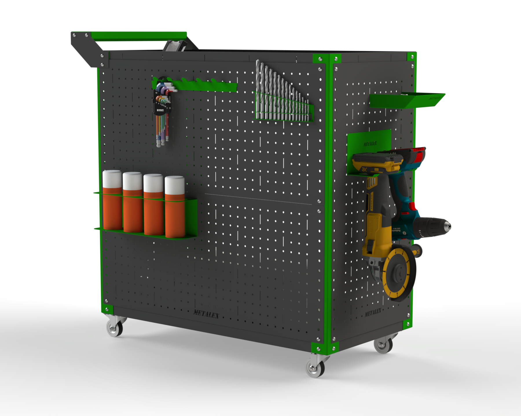 Изображение товара Тележка инструментальная Metalex 118339 с двумя полками