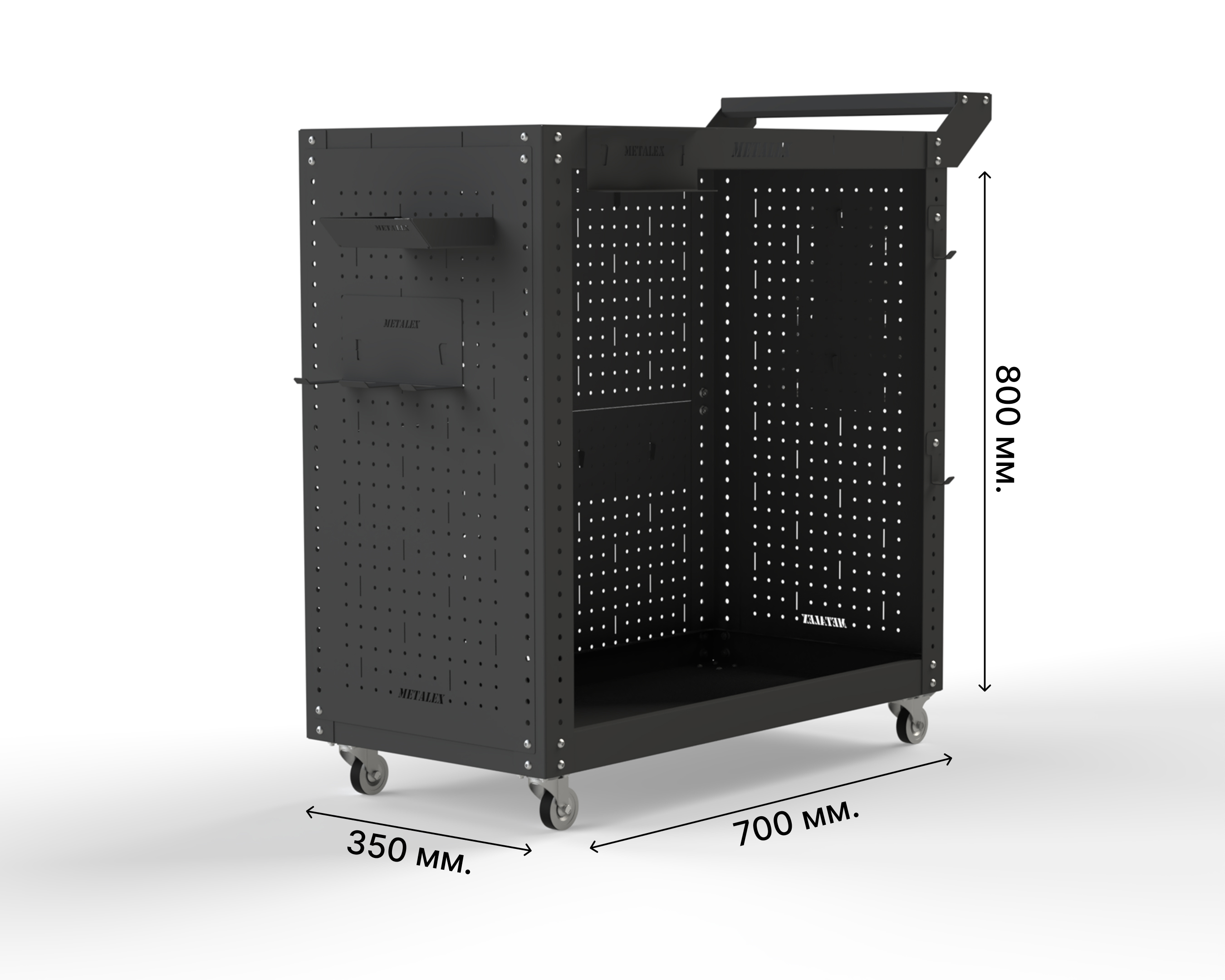 Изображение товара Тележка инструментальная Metalex 118354 с возможностью регулировки высоты