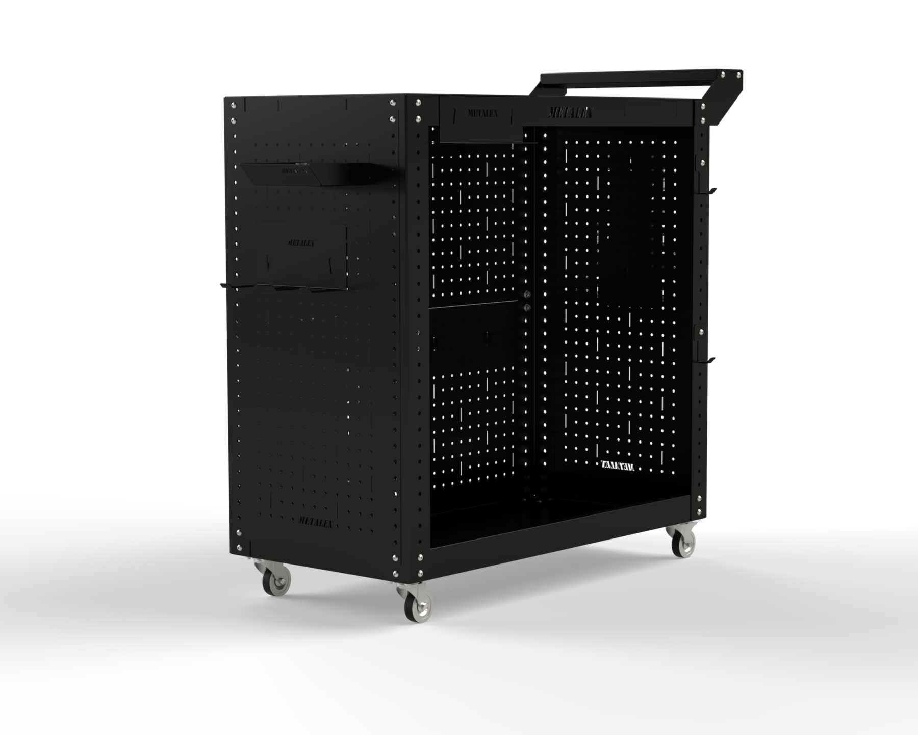 Изображение товара Тележка инструментальная Metalex Тип 3 80x40x70 см с 2 полками и аксессуарами