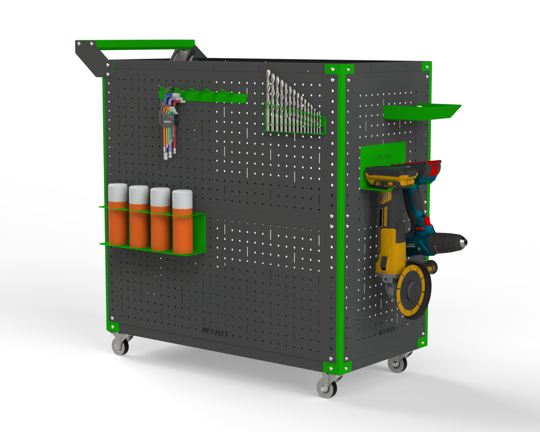 Изображение товара Тележка инструментальная Metalex 118369 Тип 3 800x350x700 мм 3 полки