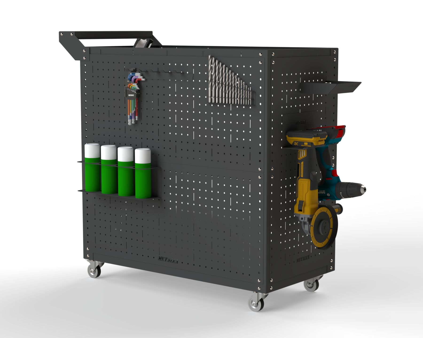 Изображение товара Тележка инструментальная Metalex Тип 3 80x40x80 см 4 колеса Россия