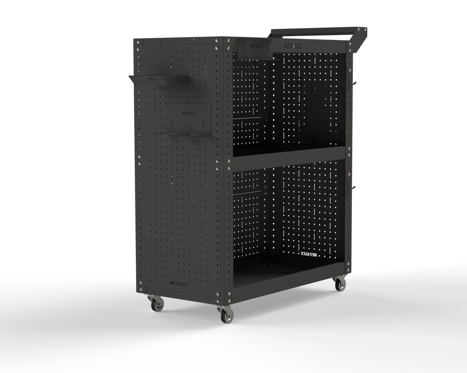 Изображение товара Тележка инструментальная Metalex Тип 3 950x400x900 мм с регулируемыми полками