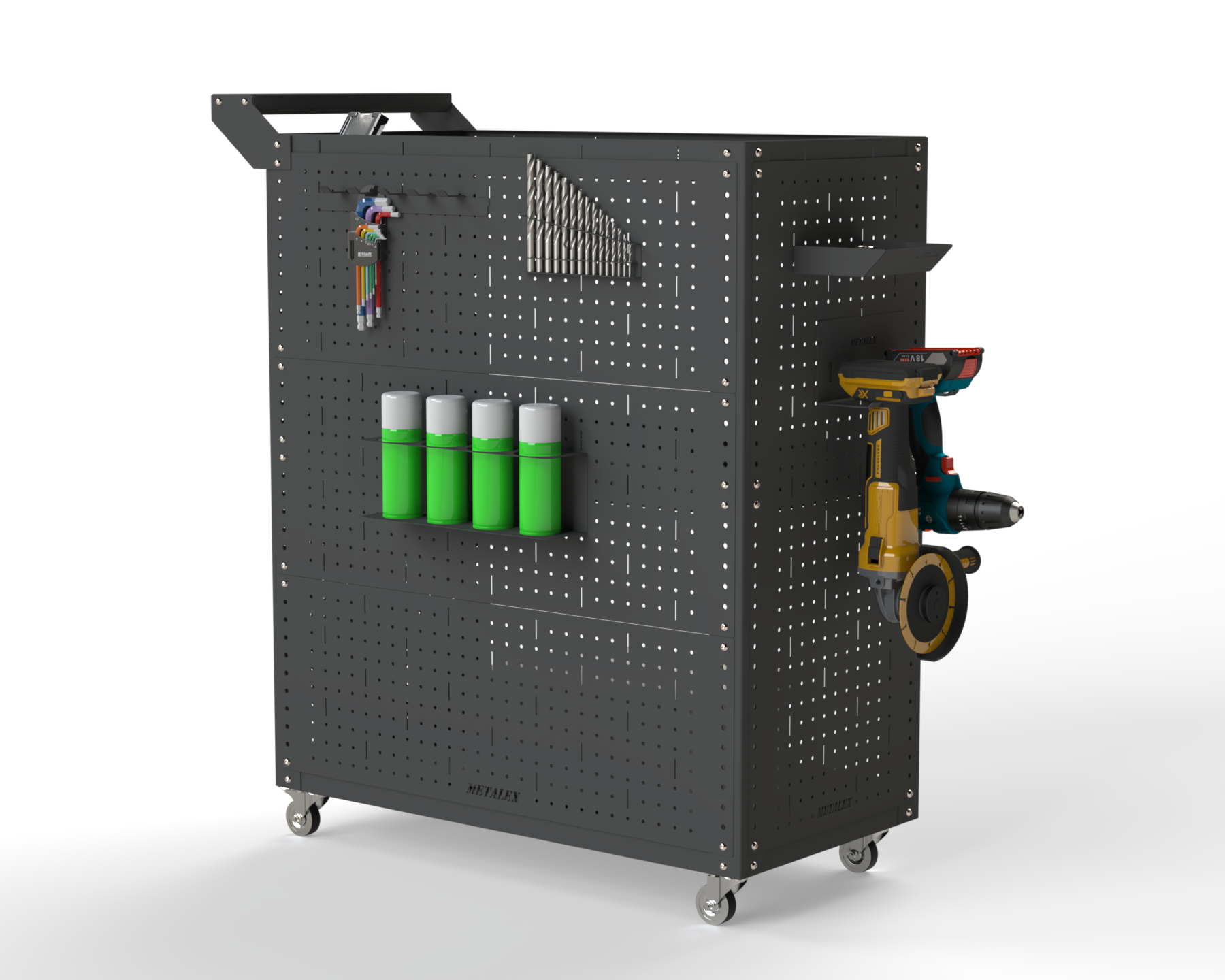 Изображение товара Тележка инструментальная Metalex 118408 с регулируемыми полками