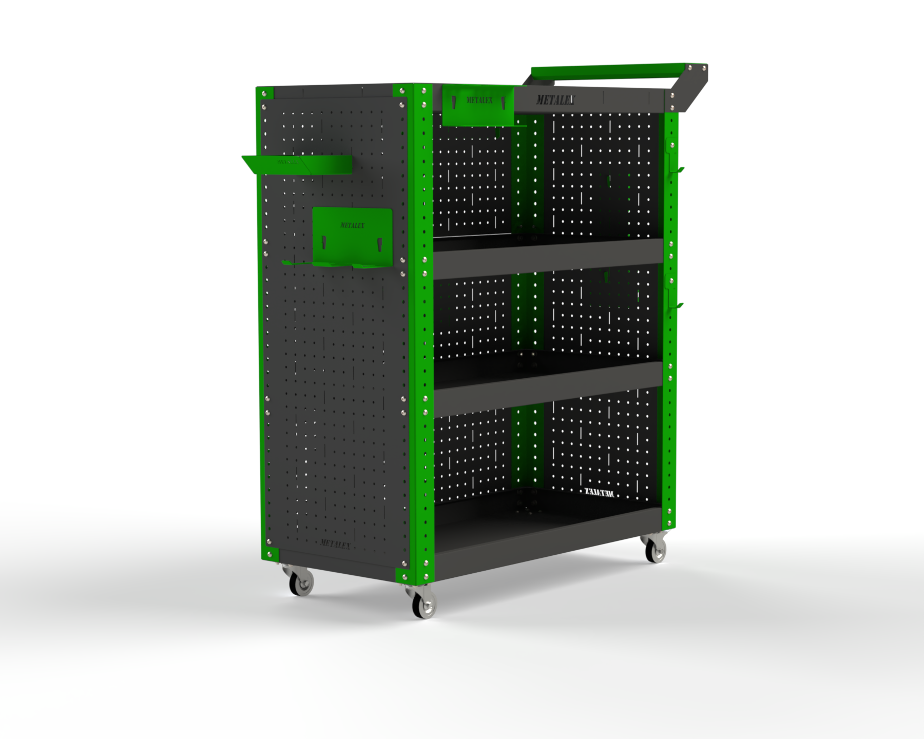 Изображение товара Тележка инструментальная Metalex Тип 3 950x400x800 мм 4 полки с регулируемой высотой