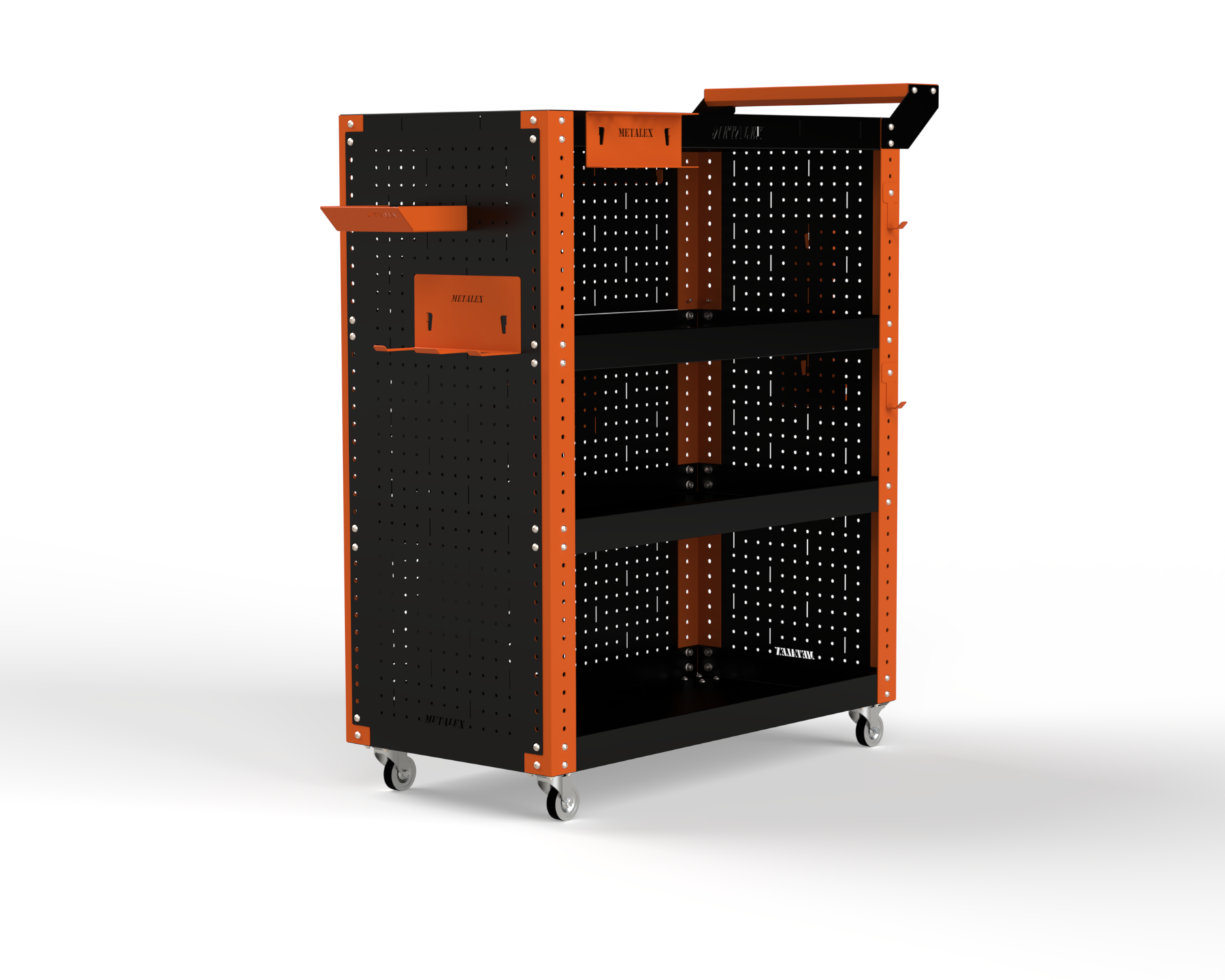 Изображение товара Тележка инструментальная Metalex 118434 с 4 полками и регулировкой высоты