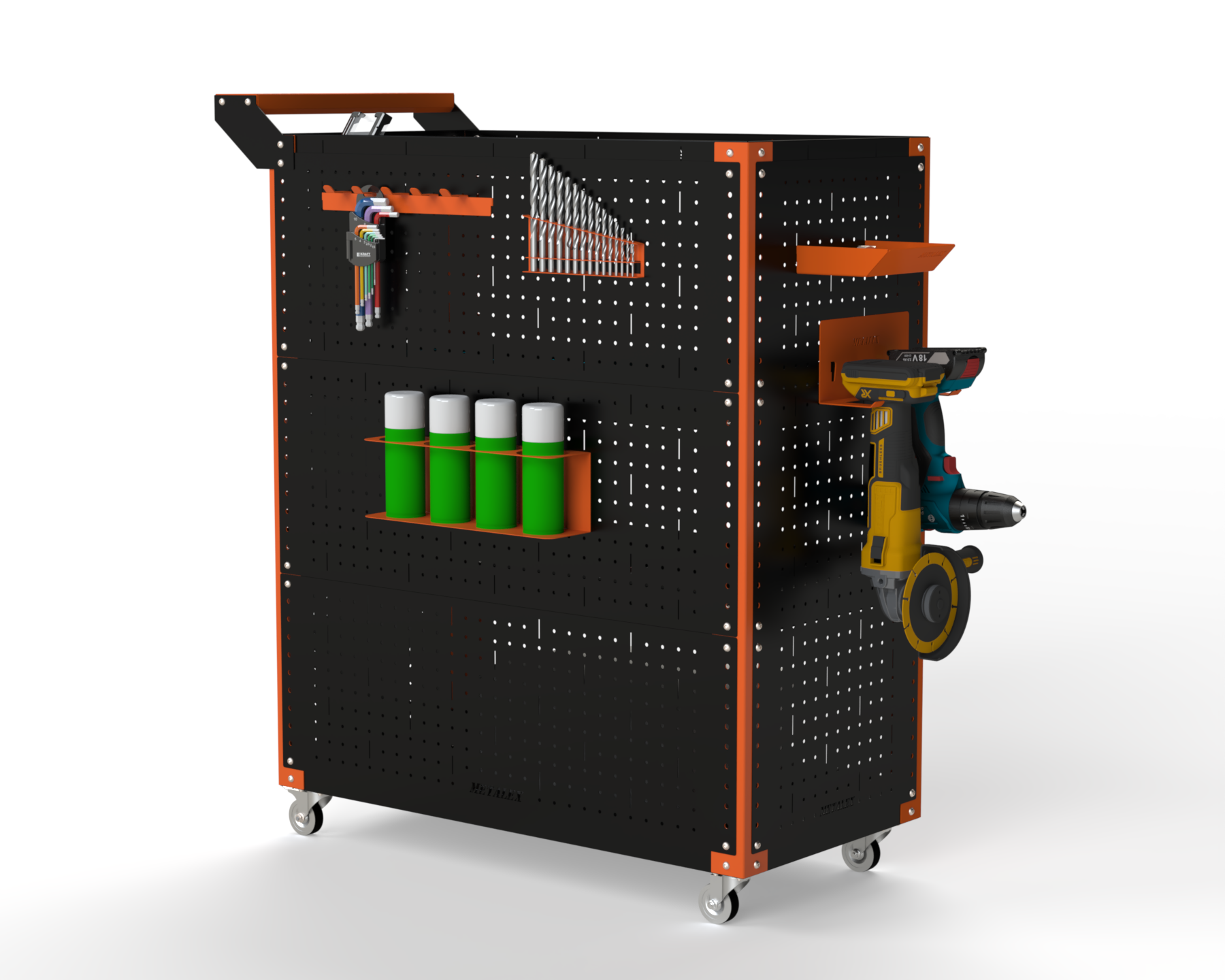 Изображение товара Тележка инструментальная Metalex 118435 Тип 3 95x45x80 см с 4 полками и аксессуарами