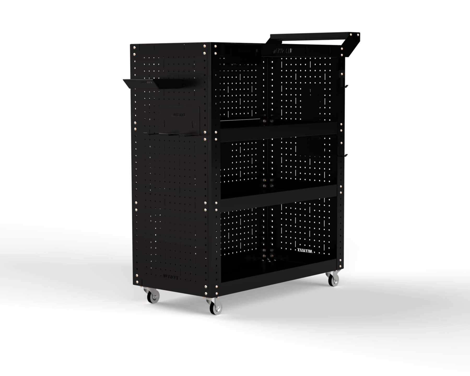 Изображение товара Тележка инструментальная Metalex Тип 3 950x450x700 мм с 4 полками и аксессуарами