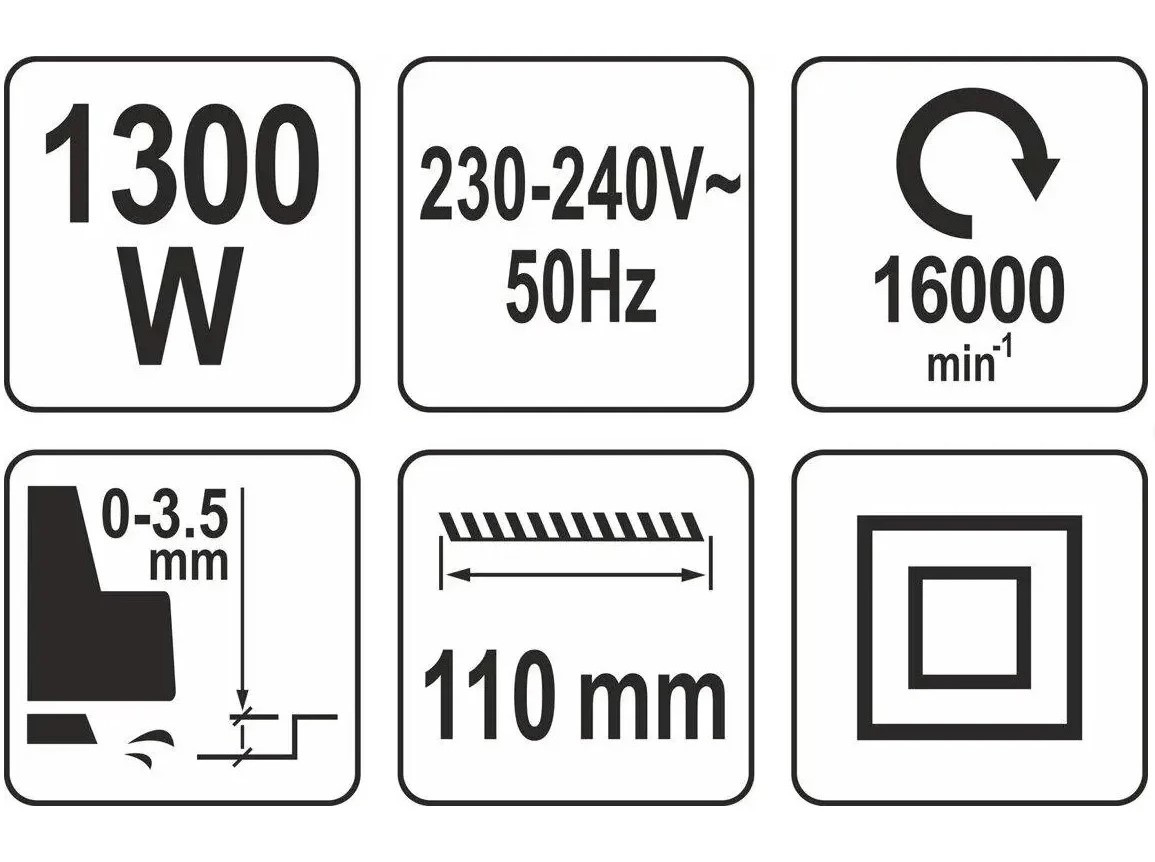 Изображение товара Рубанок сетевой Yato YT-82144 1300 Вт 110 мм регулировка глубины
