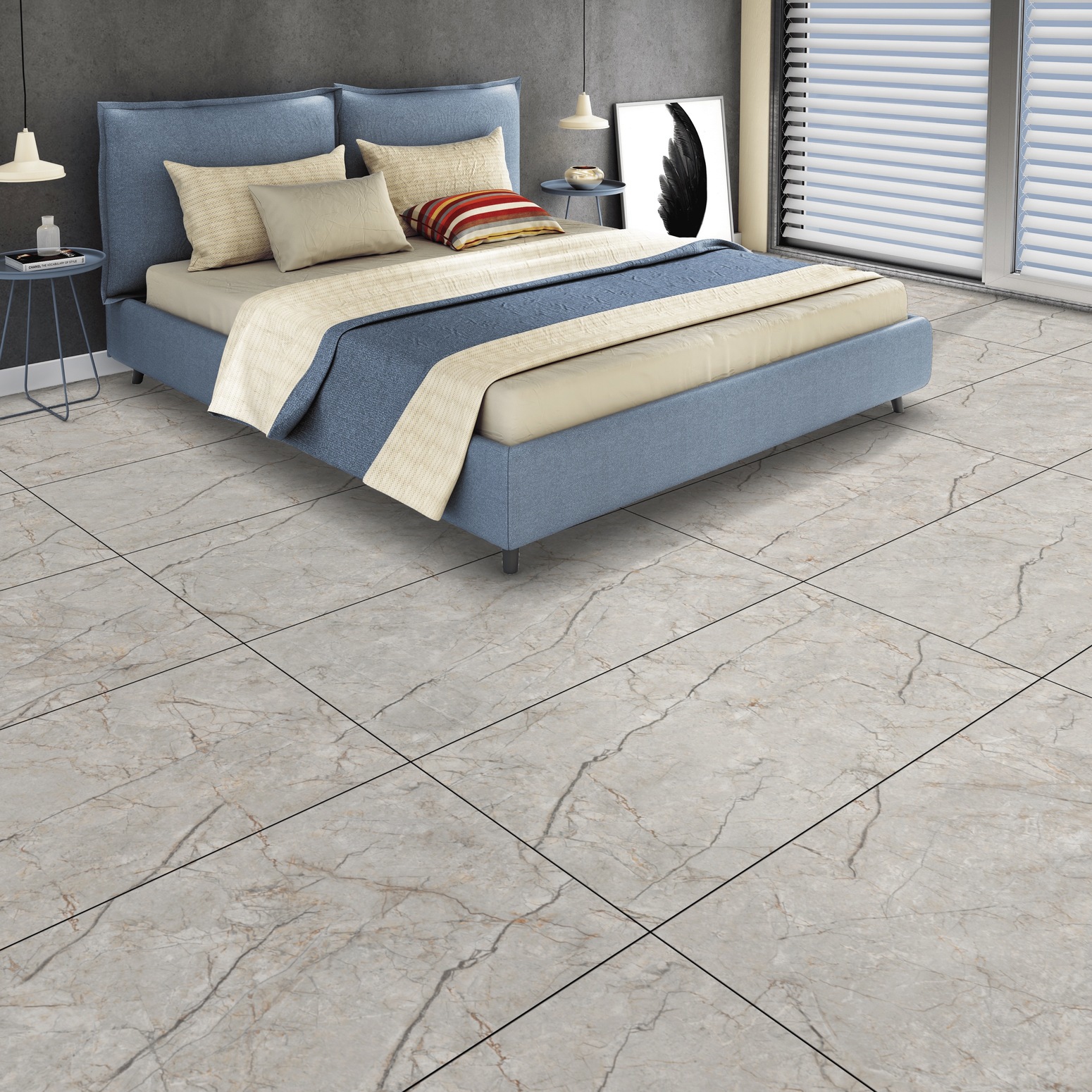 Изображение товара Керамогранит Eurotile Dogma 60x120 см серый / серебристый для пола и стен