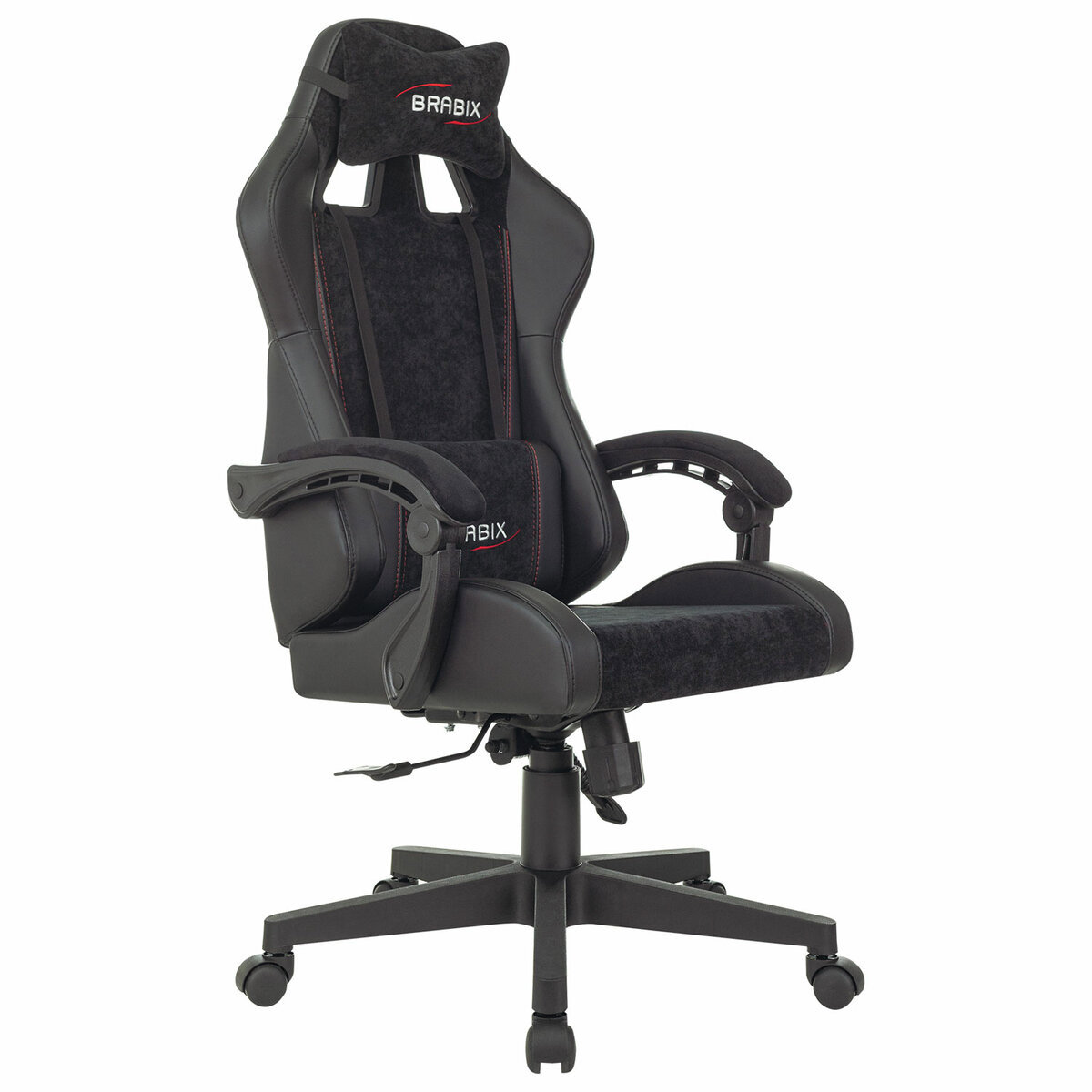 Изображение товара Офисное кресло BRABIX Striker GM-121 60x129.5 см велюр черный эргономичное комфортное