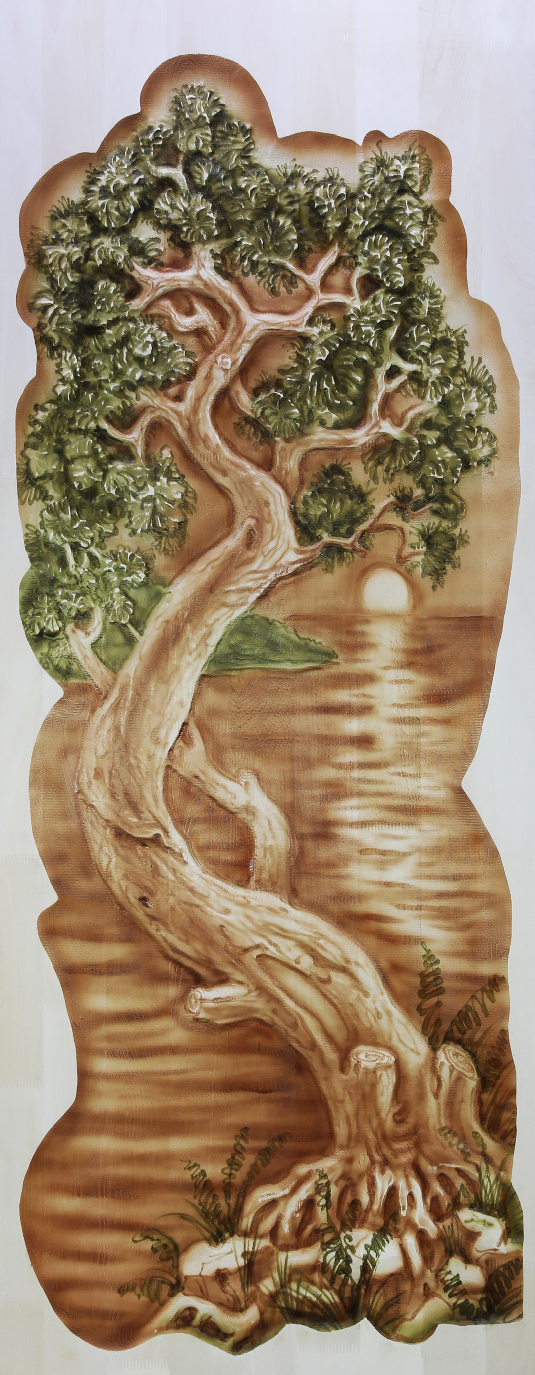 Изображение товара Дверь для бани DLYABANI Сосна на закате 180x70