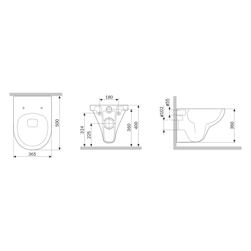 Изображение товара Подвесной безободковый унитаз AM.PM Gem с сиденьем микролифт 25 лет гарантии Германия