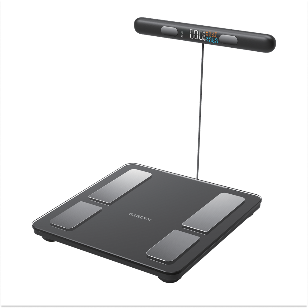 Изображение товара Современные умные напольные весы GARLYN Bodyscan Master с анализом состава тела Изображение товара Современные умные напольные весы GARLYN Bodyscan Master с анализом состава тела