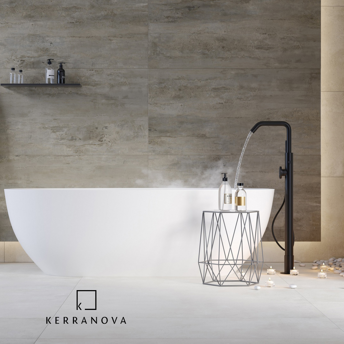 Изображение товара Керамогранит Kerranova Elevator 600x1200 мм серый для пола и стен