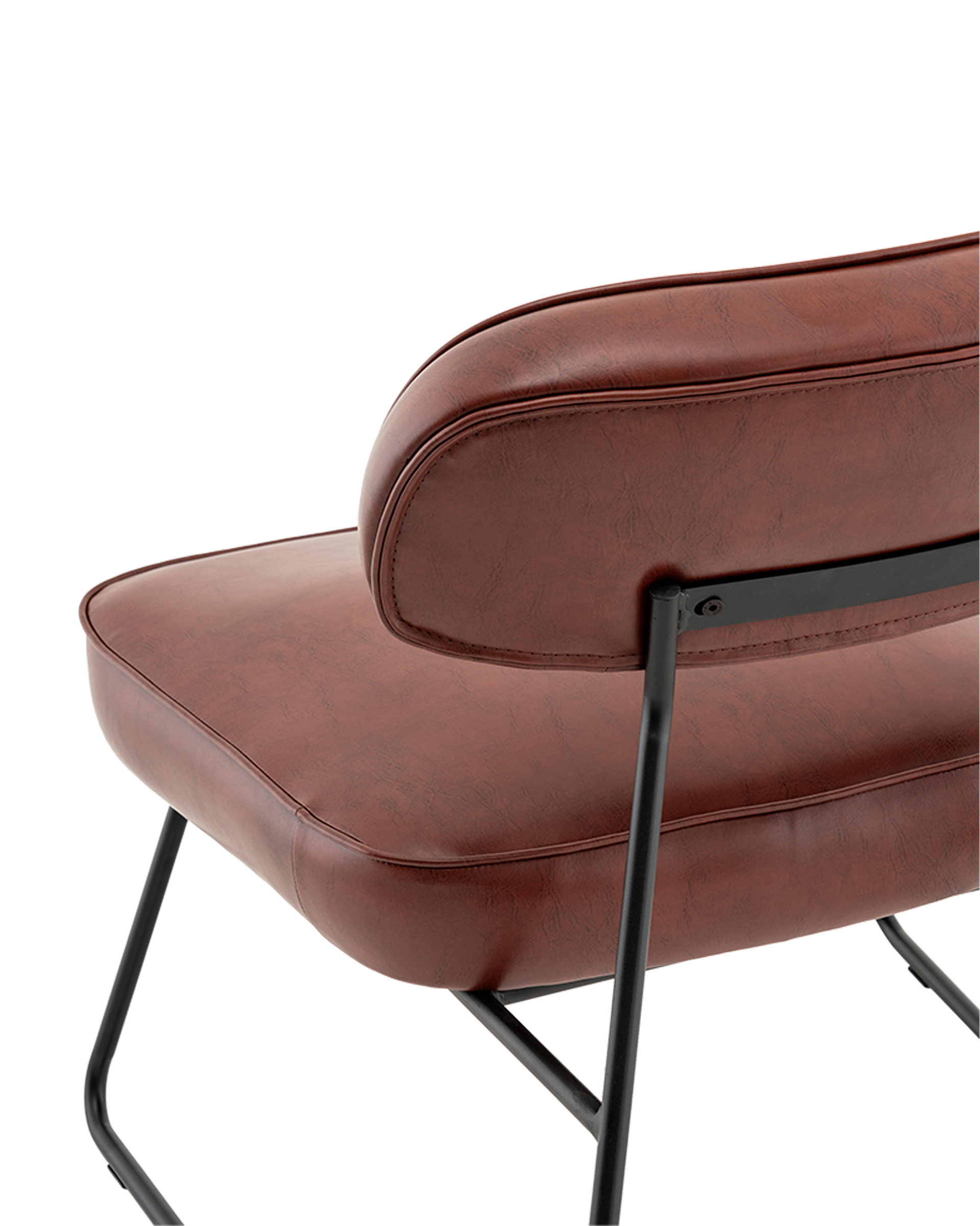 Изображение товара Компактное кресло Stool group Kate из эко-кожи 65x74x72 см бордово-коричневое