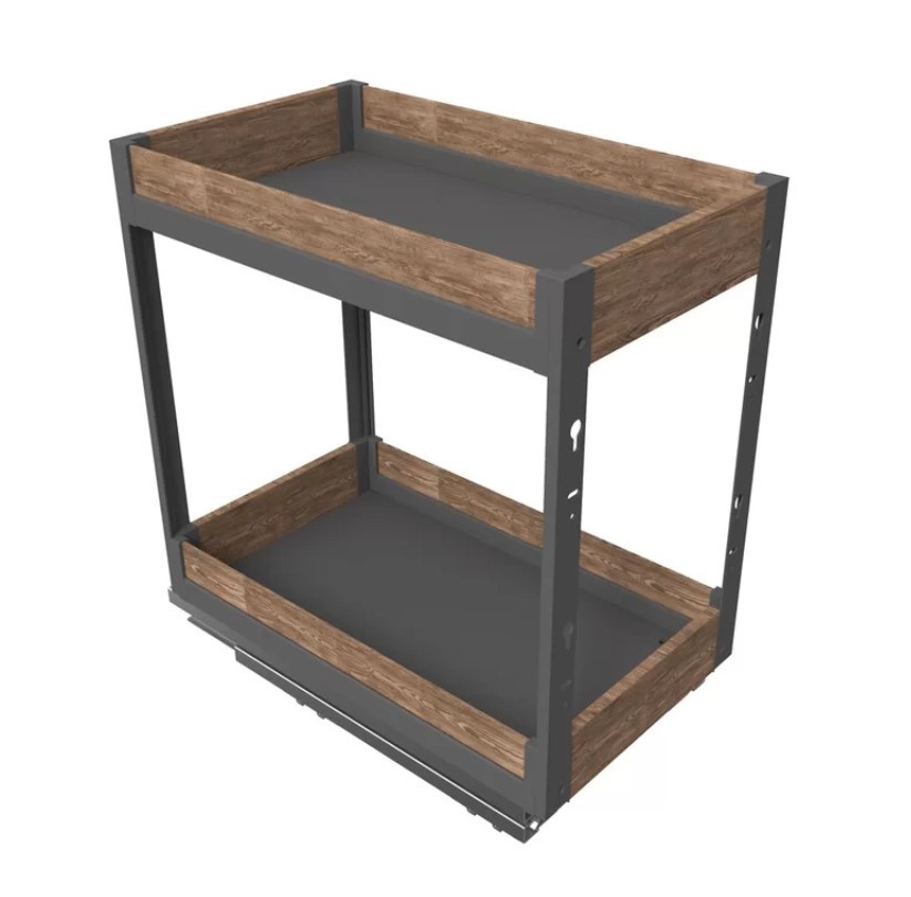 Изображение товара Бутылочница Firmax Dana Wood 25x50.3x43.6 см металл цвет дерево