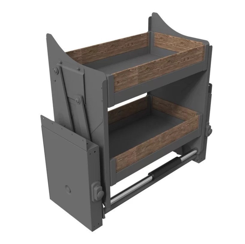 Изображение товара Корзина выдвижная Firmax Dana Wood 56.4x55.5x26.9 см металл цвет дерево