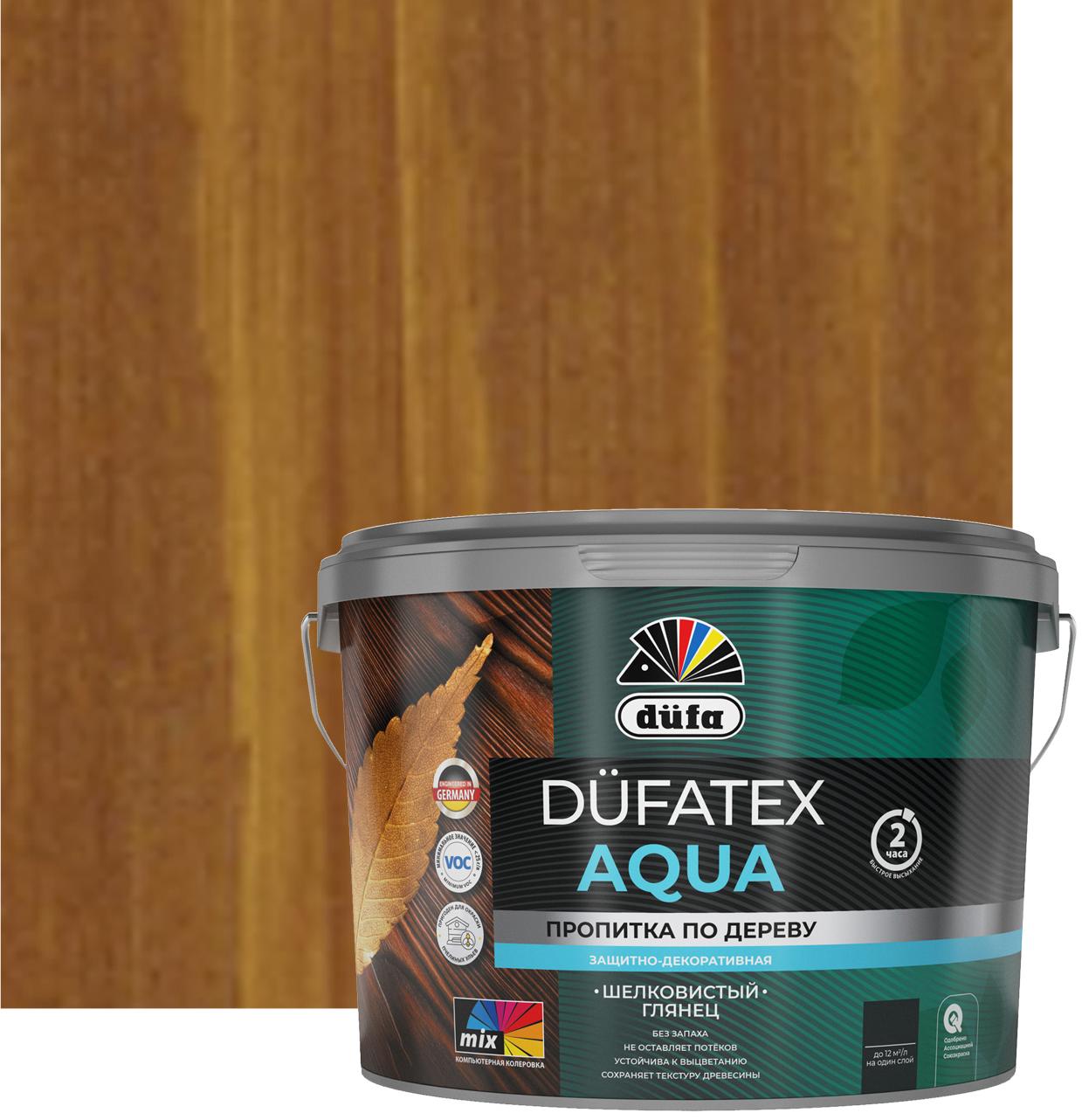 Изображение товара Древесная пропитка Dufatex Aqua цвет Тик 2.5 л водная для наружных и внутренних работ