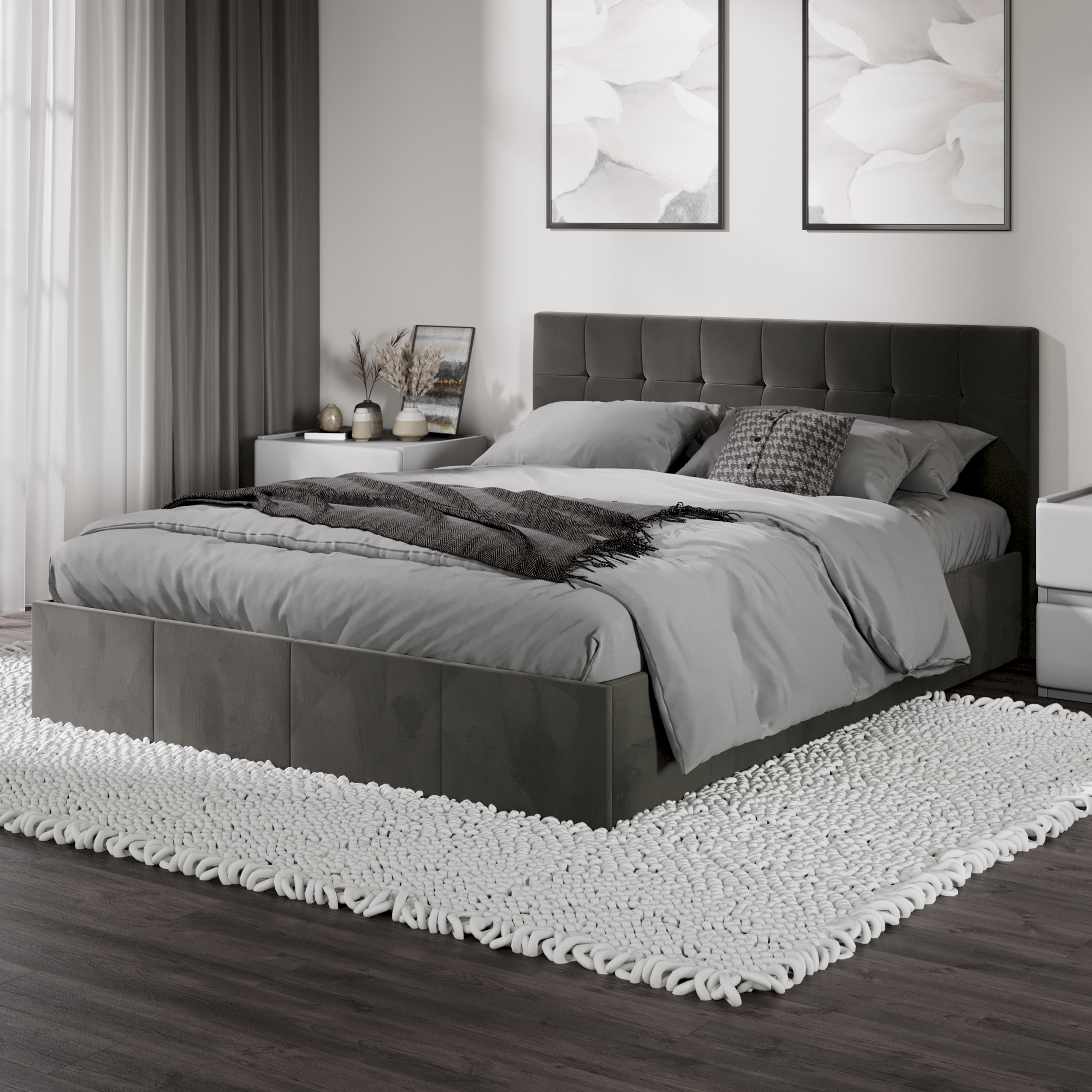 Изображение товара Кровать Трия Эмма 160x89x34 см ЛДСП цвет коричневый