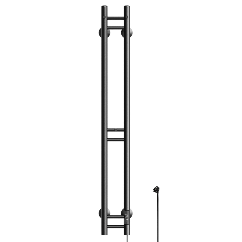 Изображение товара Полотенцесушитель электрический Mixline Moon 155x1200 мм 103 Вт с терморегулятором лесенка цвет черный