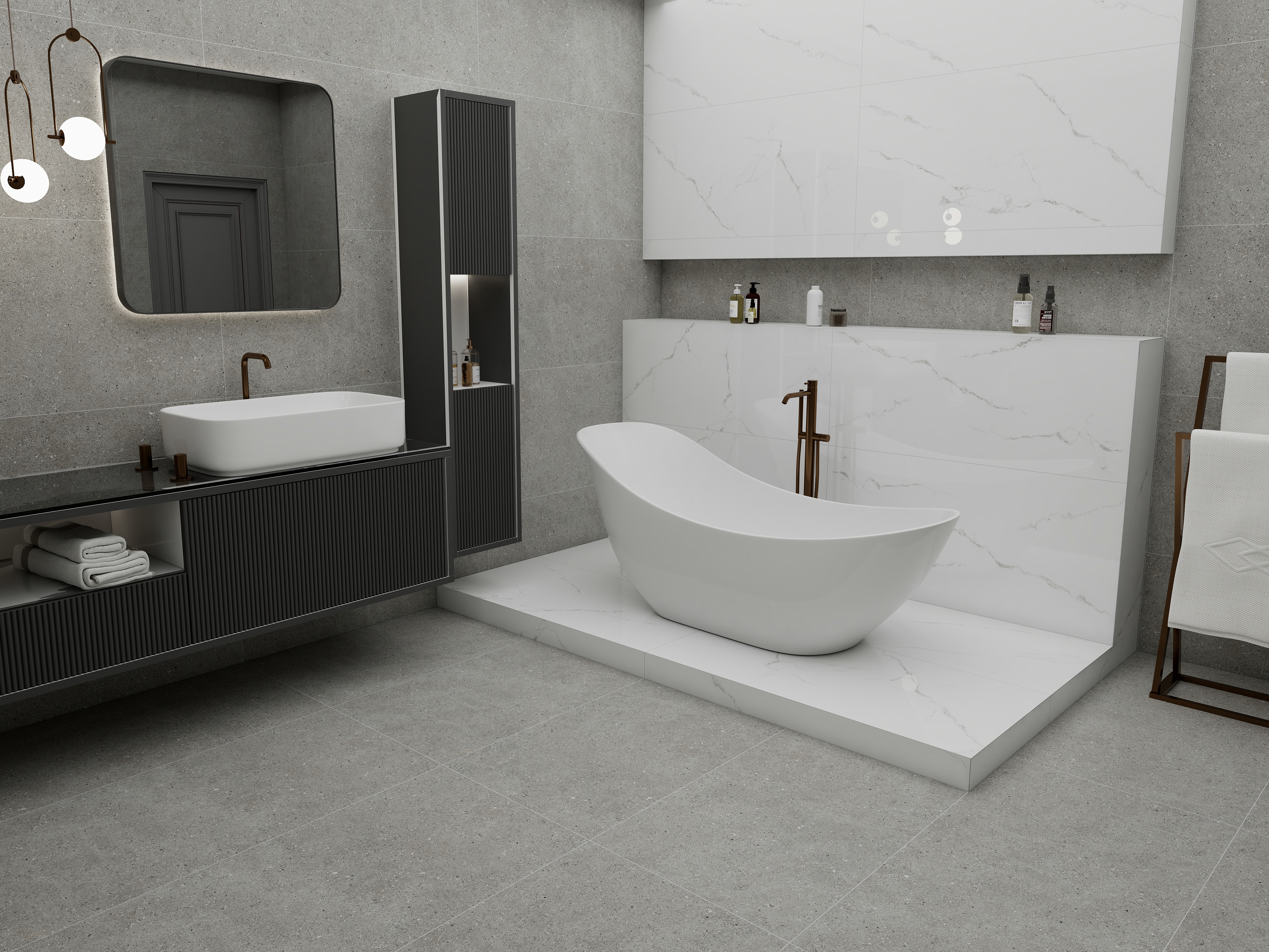 Изображение товара Керамогранит Duna Ceppo CP0L64M01 60x120 см серый матовый для пола и стен