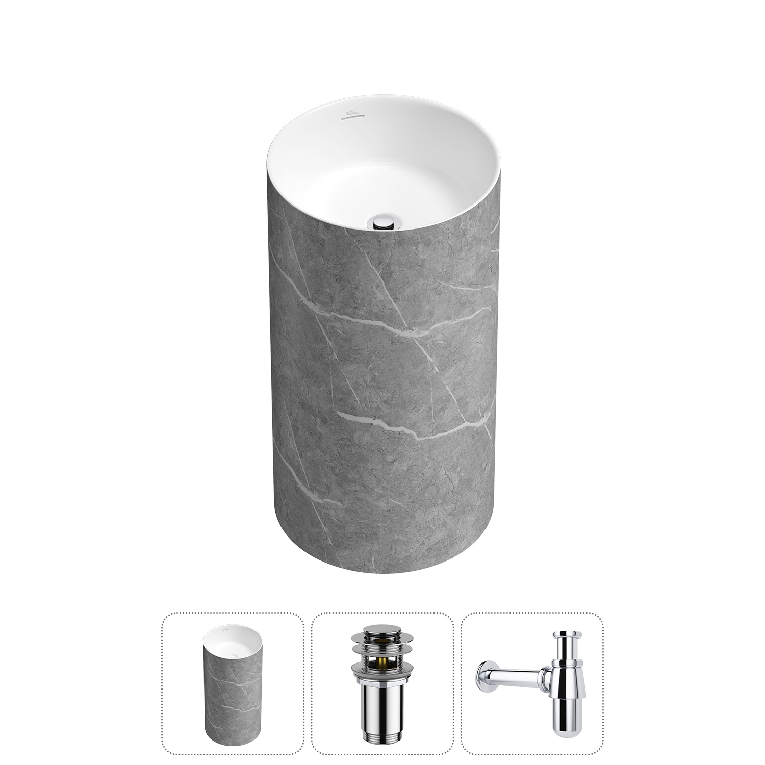 Изображение товара Раковина Wellsee chalice perfection 20212931R 45см цвет набора хром