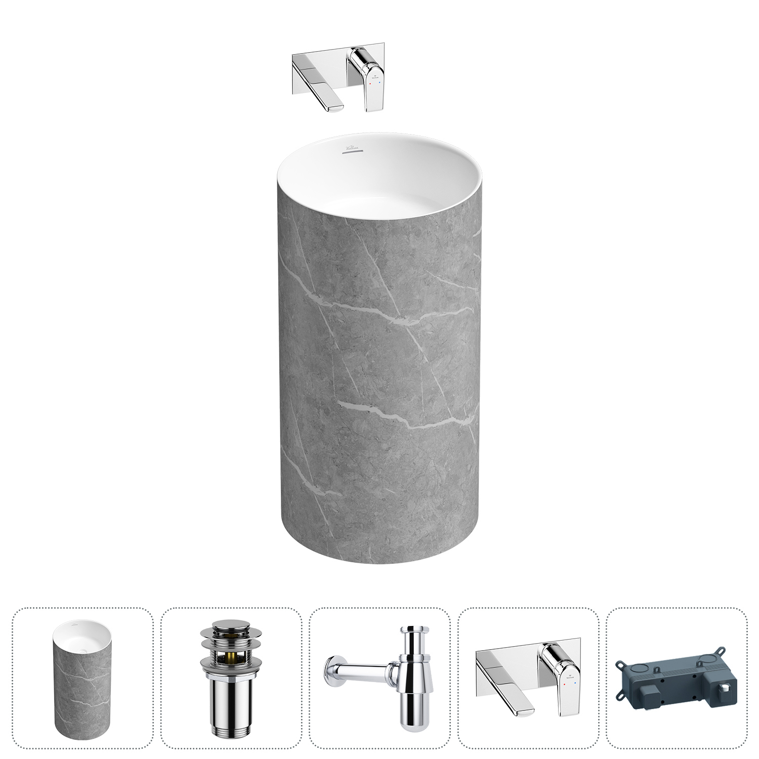 Изображение товара Раковина Wellsee chalice perfection 45 см хром с антибактериальным покрытием