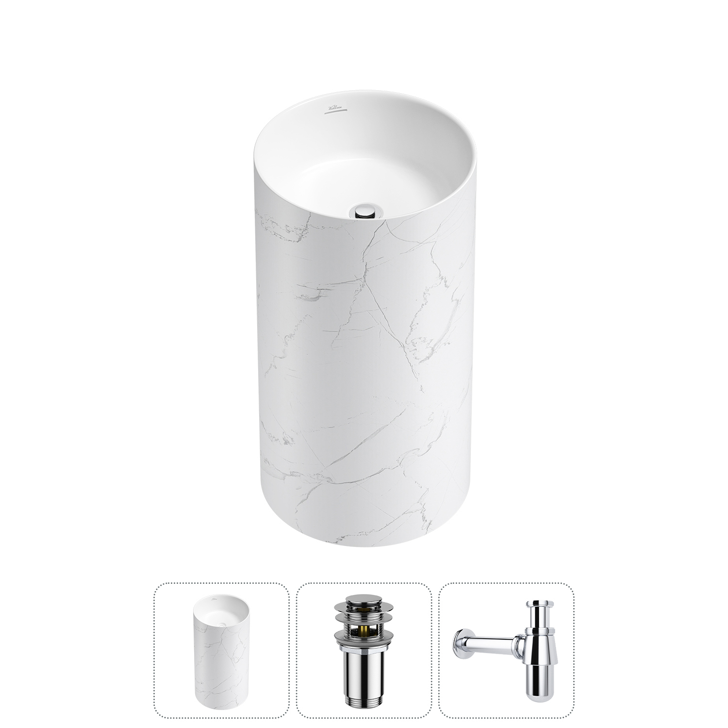 Изображение товара Раковина Wellsee chalice perfection 20212941R 45 см экструлированный акрил цвет хром