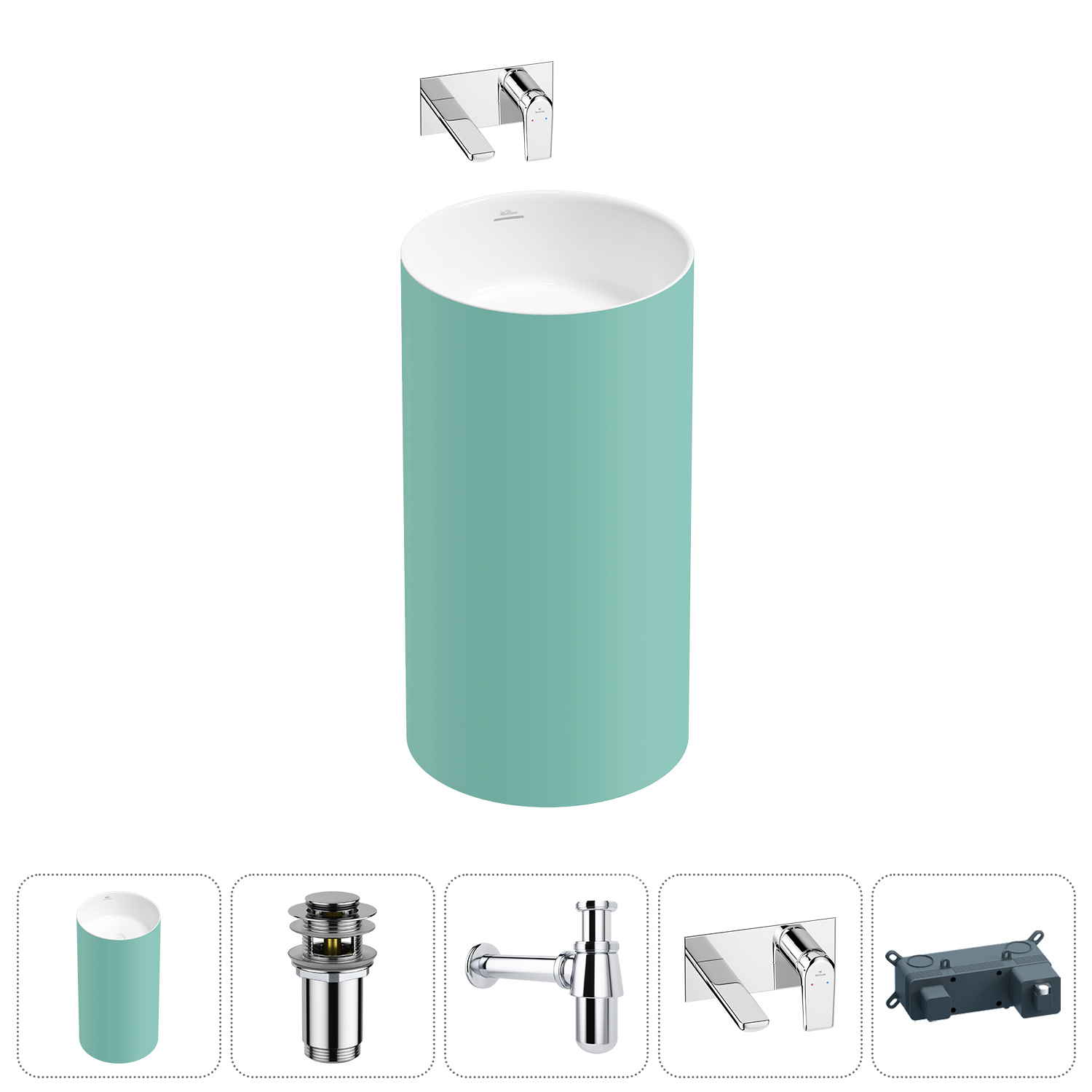 Изображение товара Раковина Wellsee chalice perfection 20212953R 45см цвет набора хром