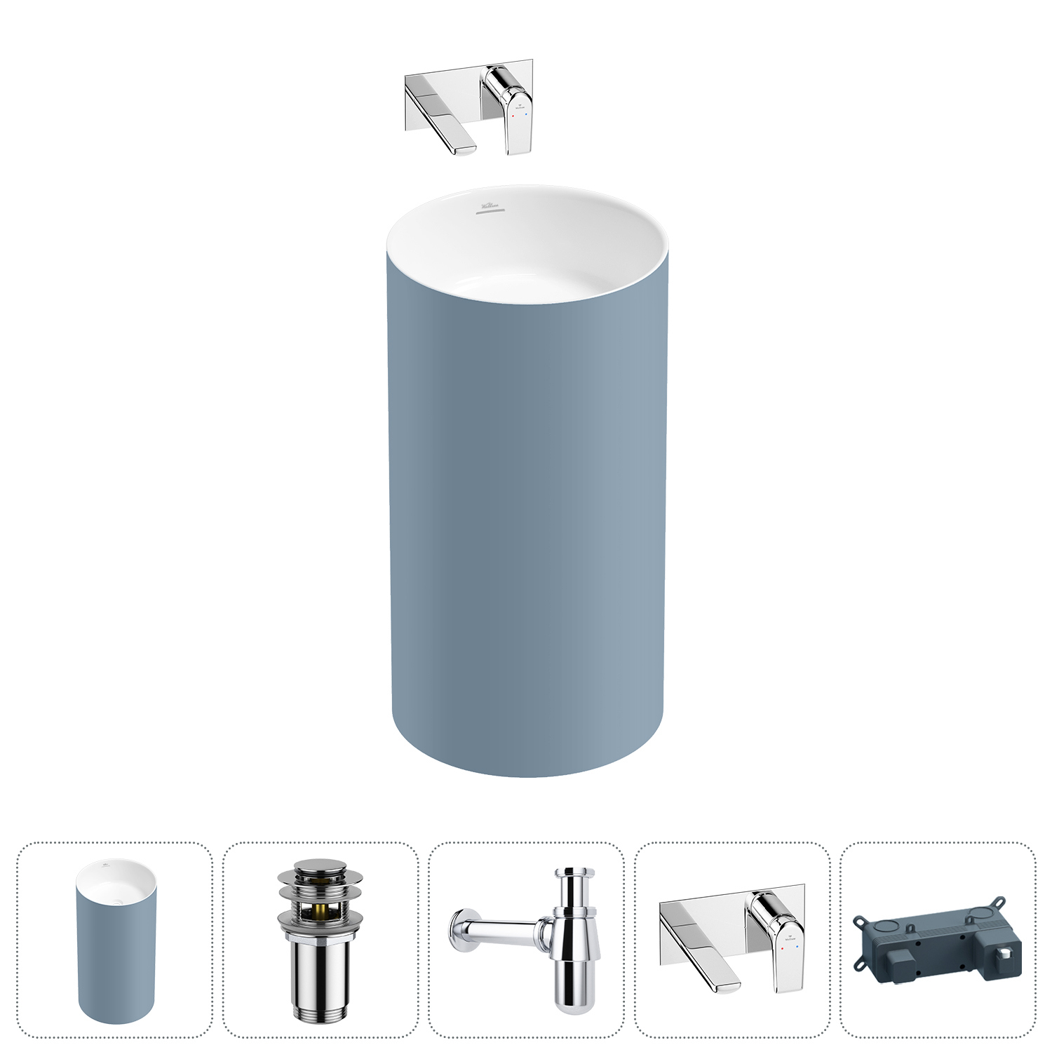 Изображение товара Раковина Wellsee chalice perfection 20212961R 45см цвет набора хром