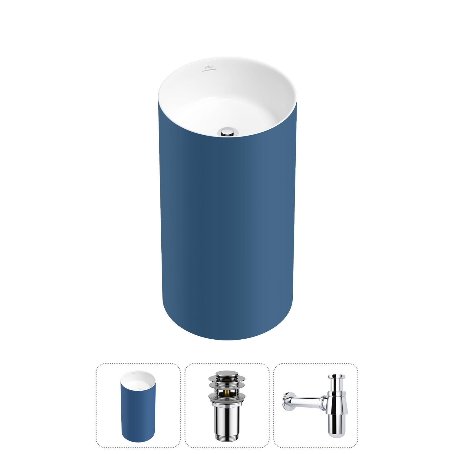 Изображение товара Раковина Wellsee chalice perfection 45см из экструдированного акрила с хромовым набором