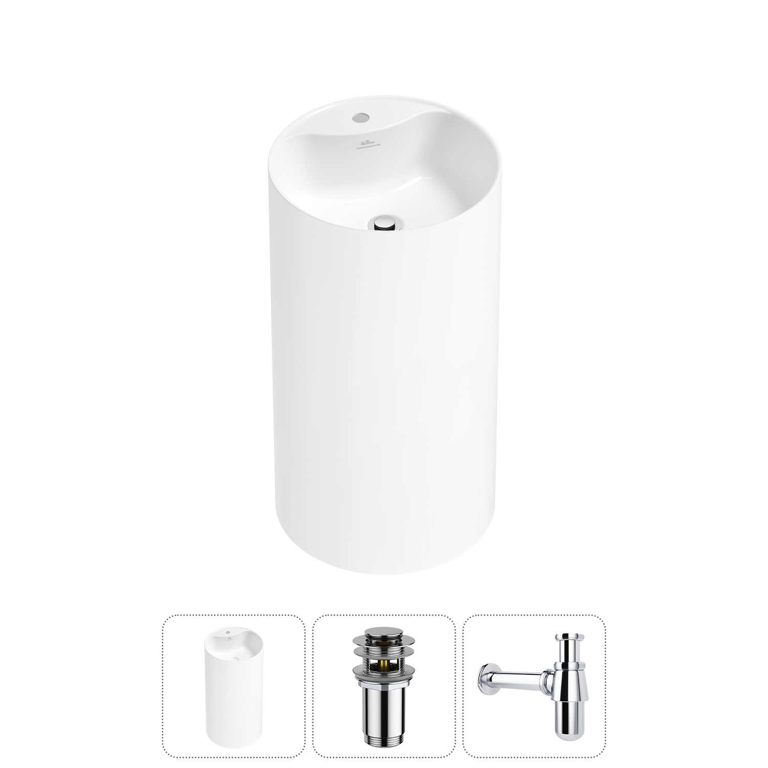 Изображение товара Раковина Wellsee chalice perfection 20212986R 45см цвет набора хром