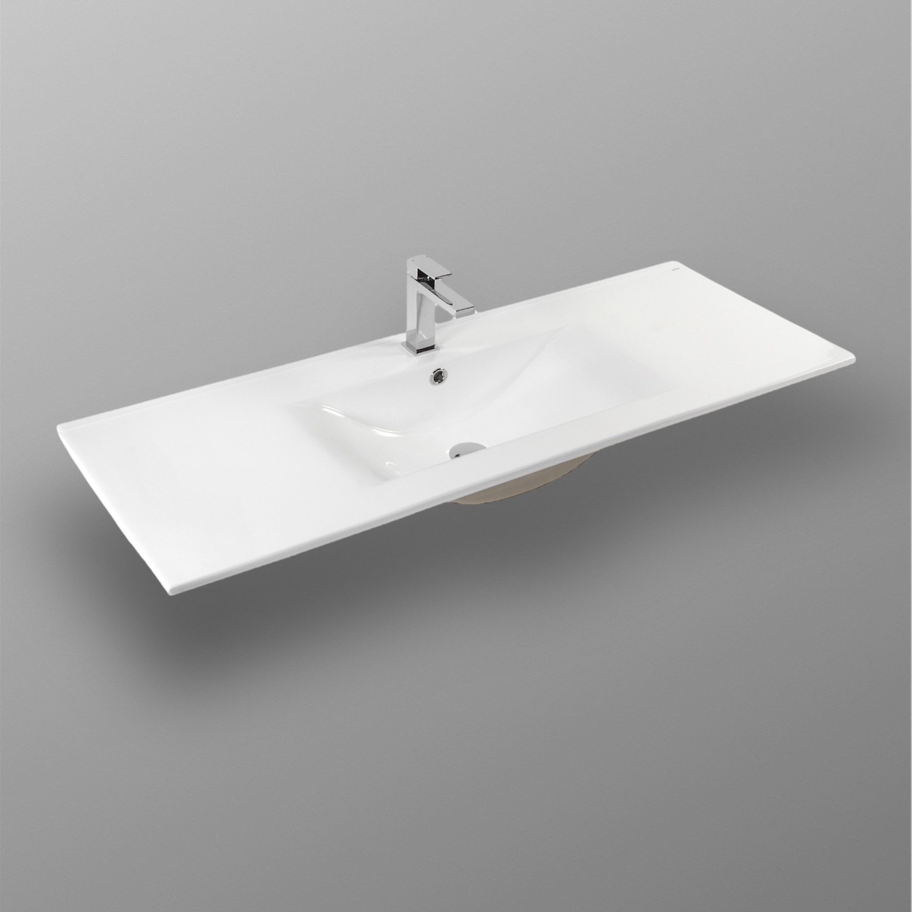 Изображение товара Раковина мебельная Bond SLM051200 прямоугольная белая 121,5 см с отверстием под смеситель