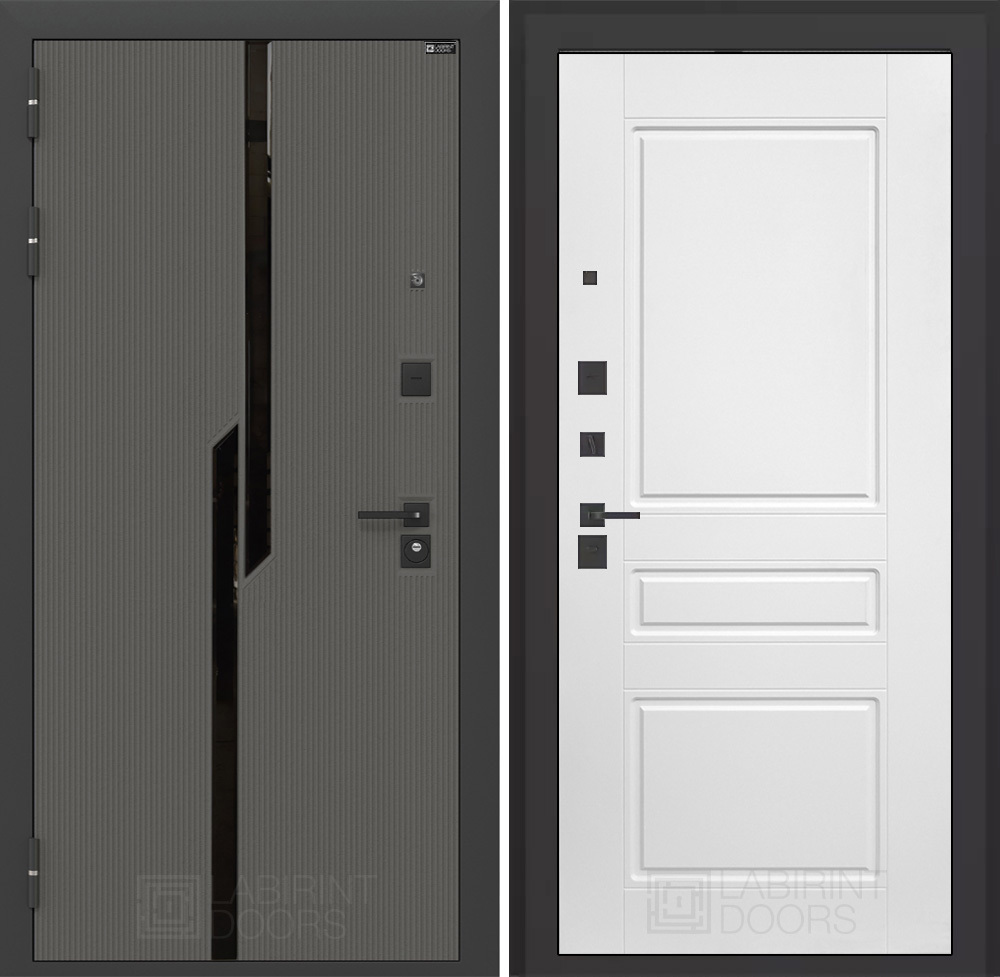 Изображение товара Входная дверь Labirintdoors Карбон 205x96 см с утеплением и сейф замками