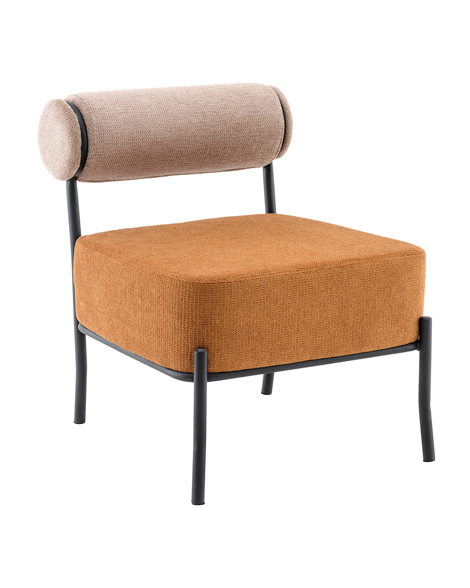 Изображение товара Кресло Stool group Harbin honglian century trade ltd 61x71x71 см шенилл цвет бежевый, терракотовый Totoro Lounge OTE-SH 170+272 bl.l