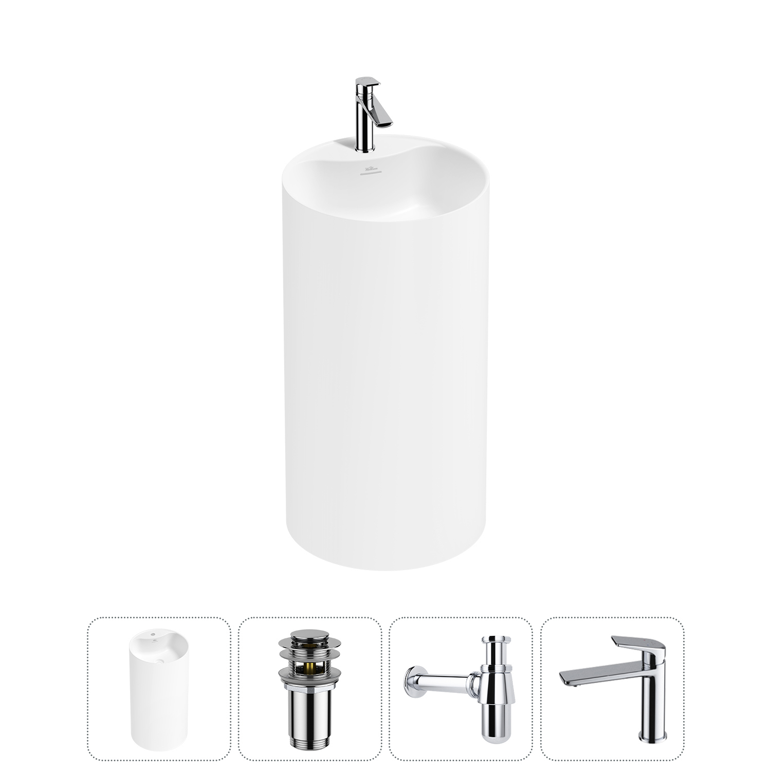 Изображение товара Раковина Wellsee Chalice Perfection 45 см, хром, встраиваемая, угловая